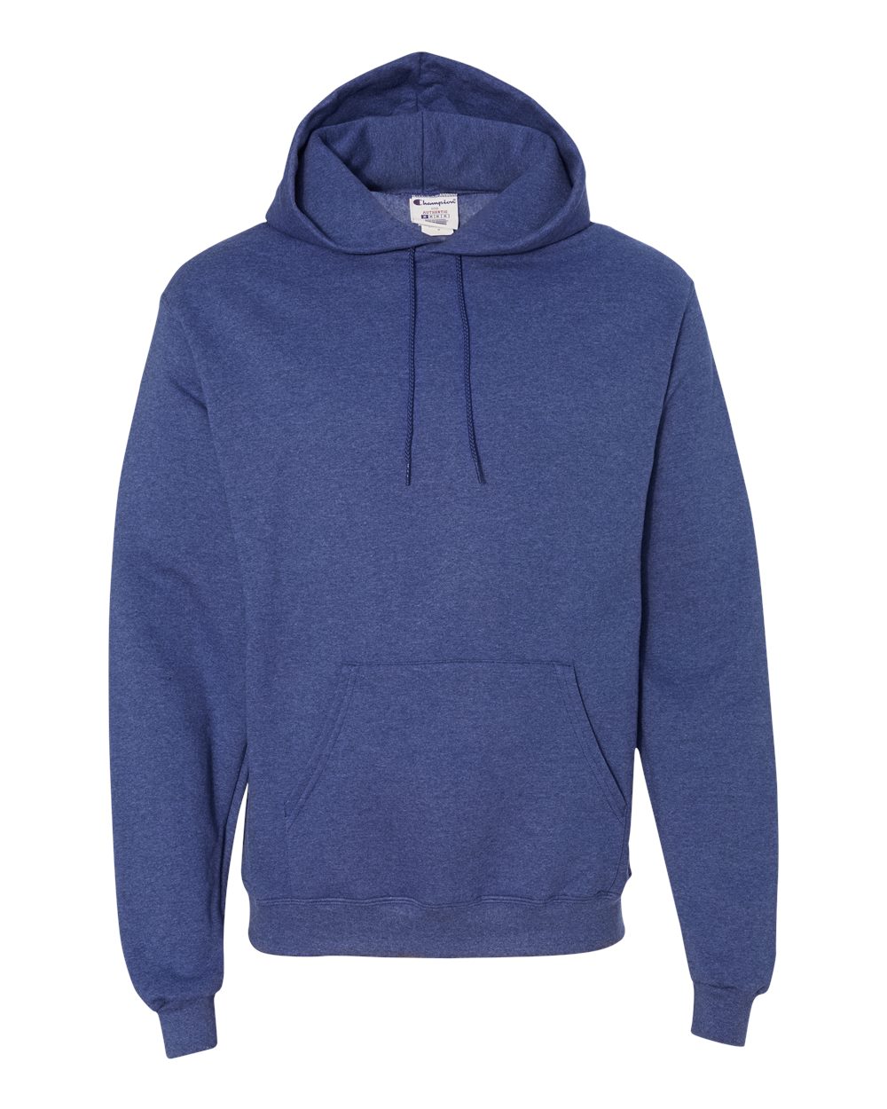 Front View of Royal Blue Heather Powerblend® Hooded Sweatshirt - S700
