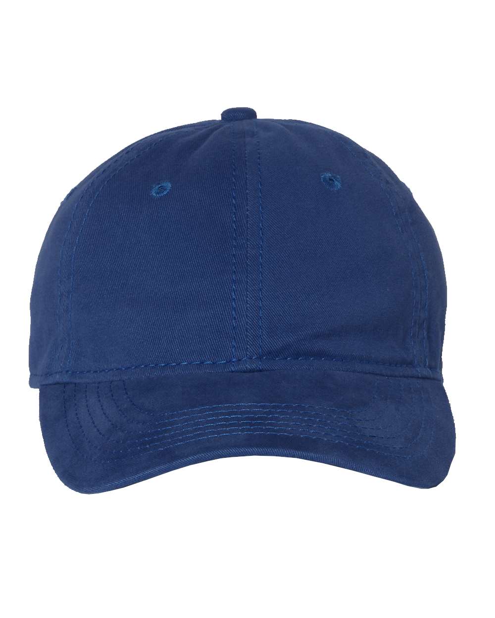 Front View of Royal Blue Unstructured Cap - AH35