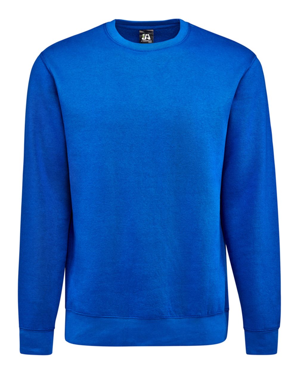 Front View of Royal BTB Fleece Crewneck Sweatshirt - 8721