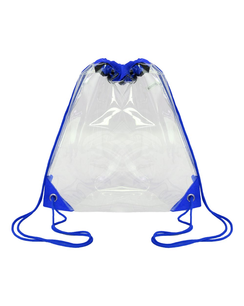 Front View of Royal Clear Drawstring Pack - OAD5007