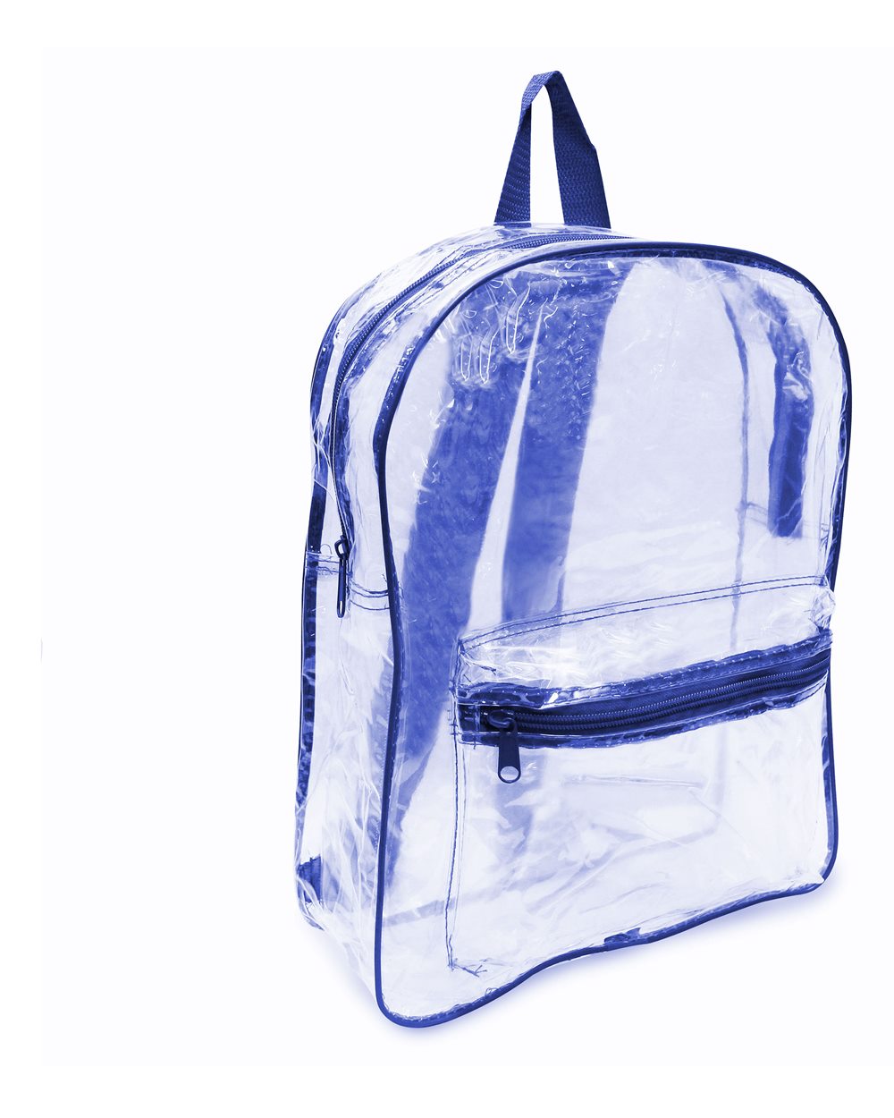 Front View of Royal Clear PVC Backpack - 7010