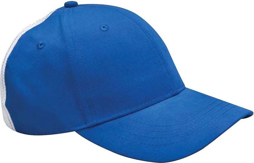 Front View of Royal Contrast Back Stripe Clubhouse Cap - PE105