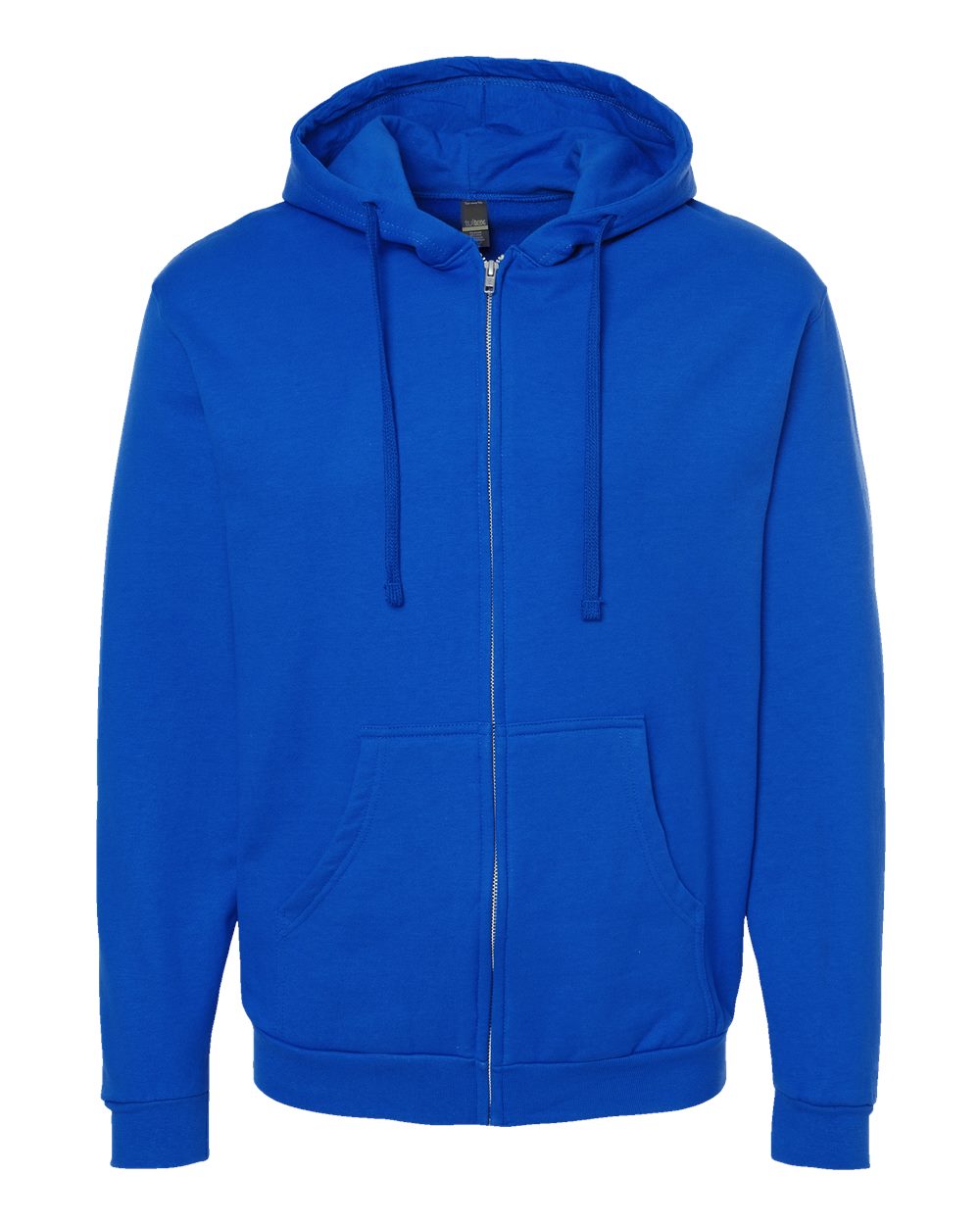 Front View of Royal Full-Zip Hooded Sweatshirt - 331
