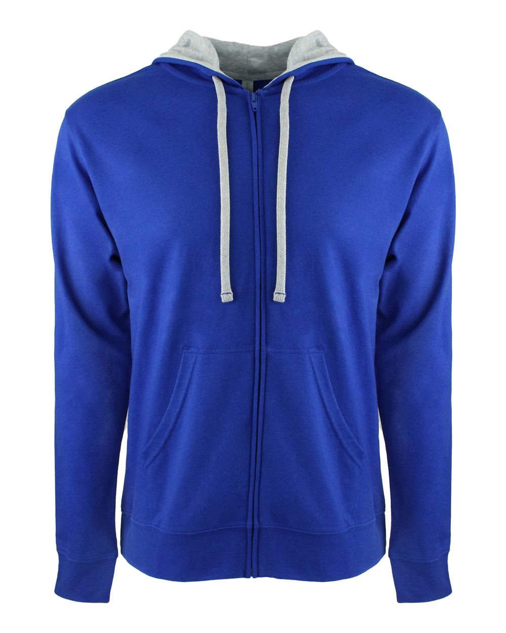 Front View of Royal/ Heather Grey Laguna Full-Zip Hoodie - 9601