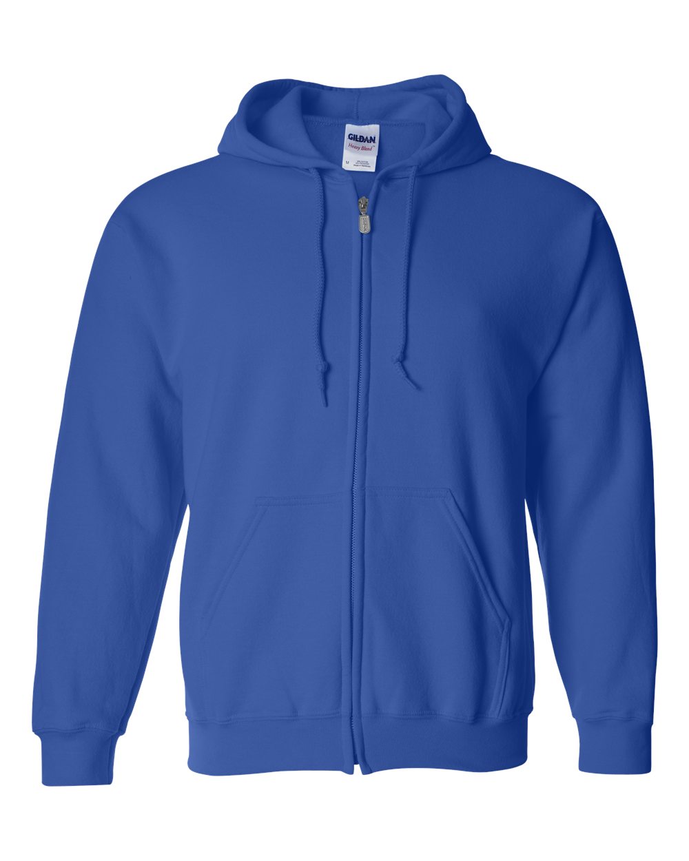 Front View of Royal Heavy Blend™ Full-Zip Hooded Sweatshirt - 18600