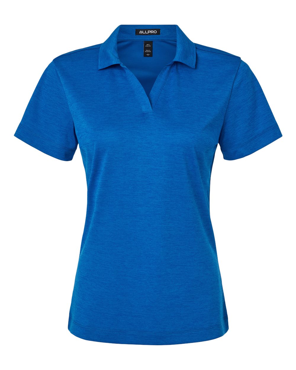 Front View of Royal Melange Women's Performance Mélange Polo - 4HM00L