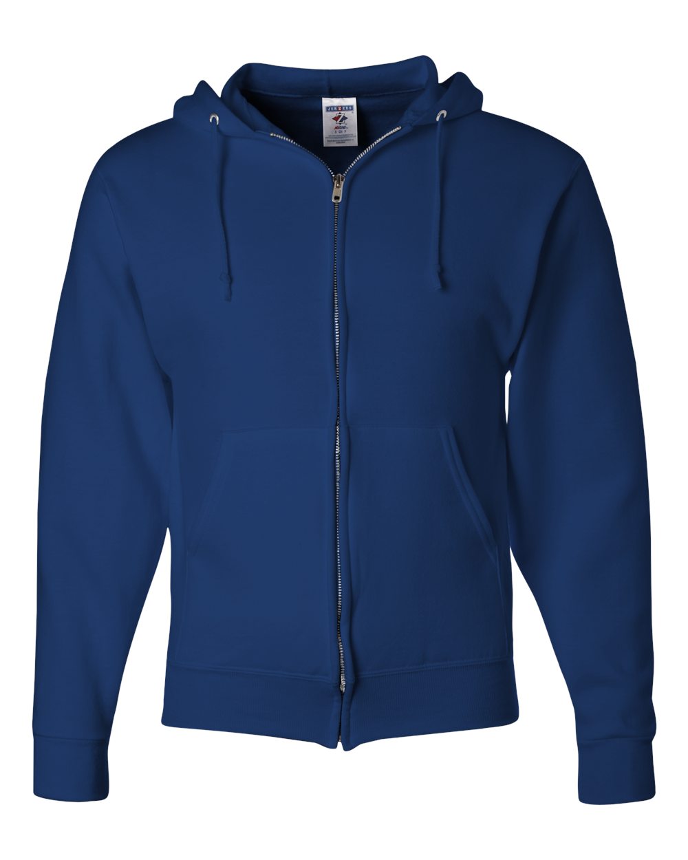 Front View of Royal NuBlend® Full-Zip Hooded Sweatshirt - 993MR