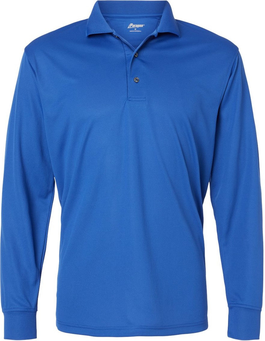 Front View of Royal Prescott Long Sleeve Polo - 110