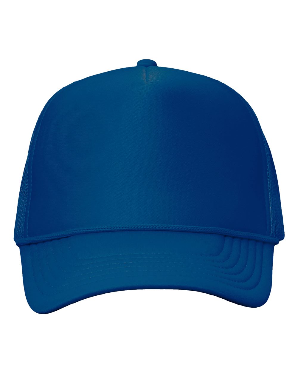 Front View of Royal/ Royal Foam Mesh-Back Trucker Cap - VC700