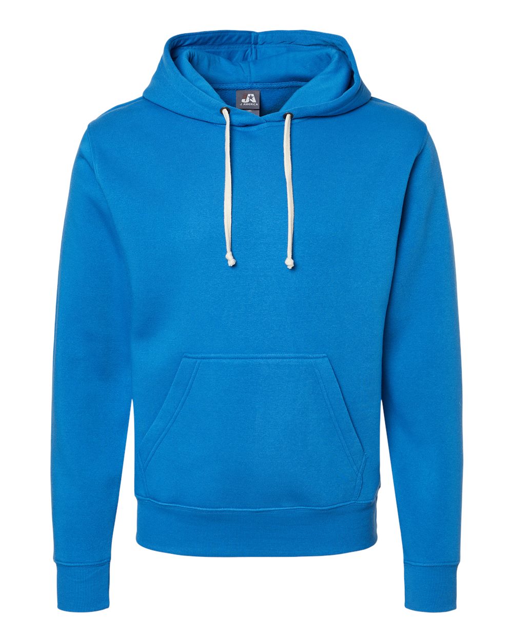 Front View of Royal Solid Triblend Fleece Hooded Sweatshirt - 8871