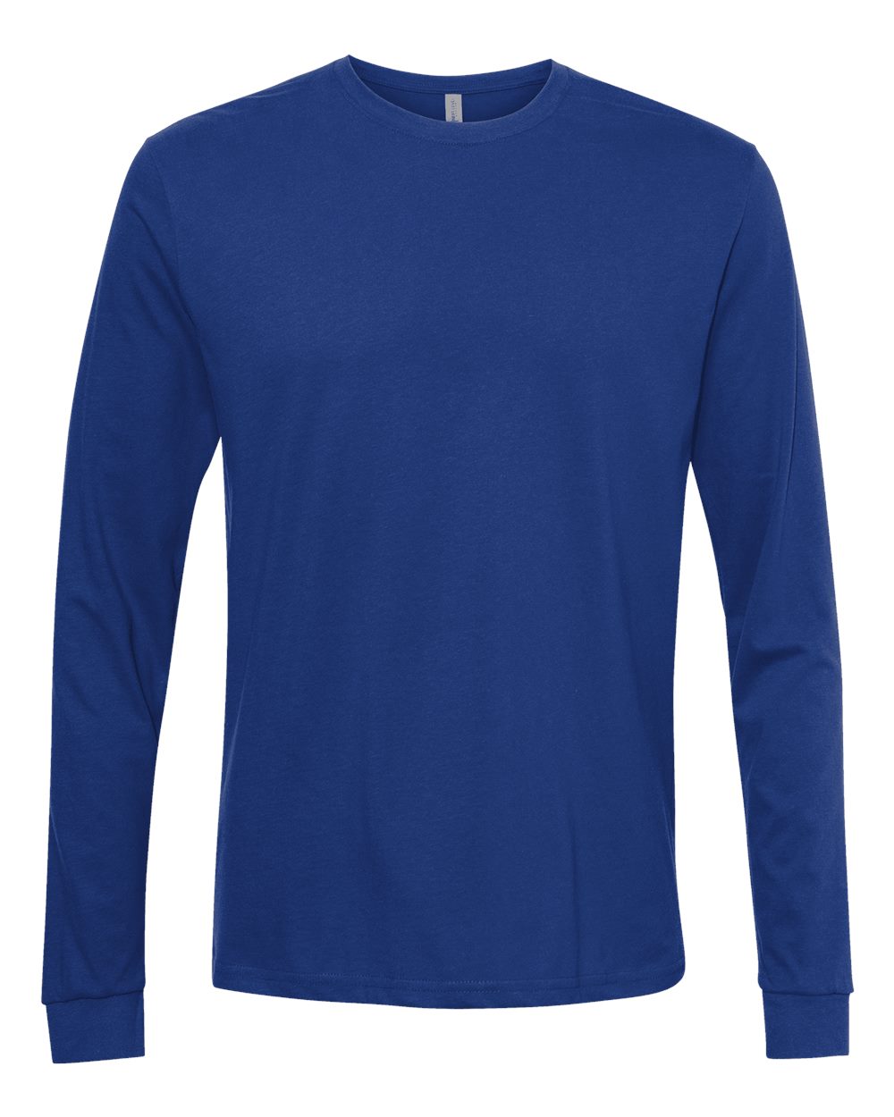 Front View of Royal Sueded Long Sleeve T-Shirt - 6411
