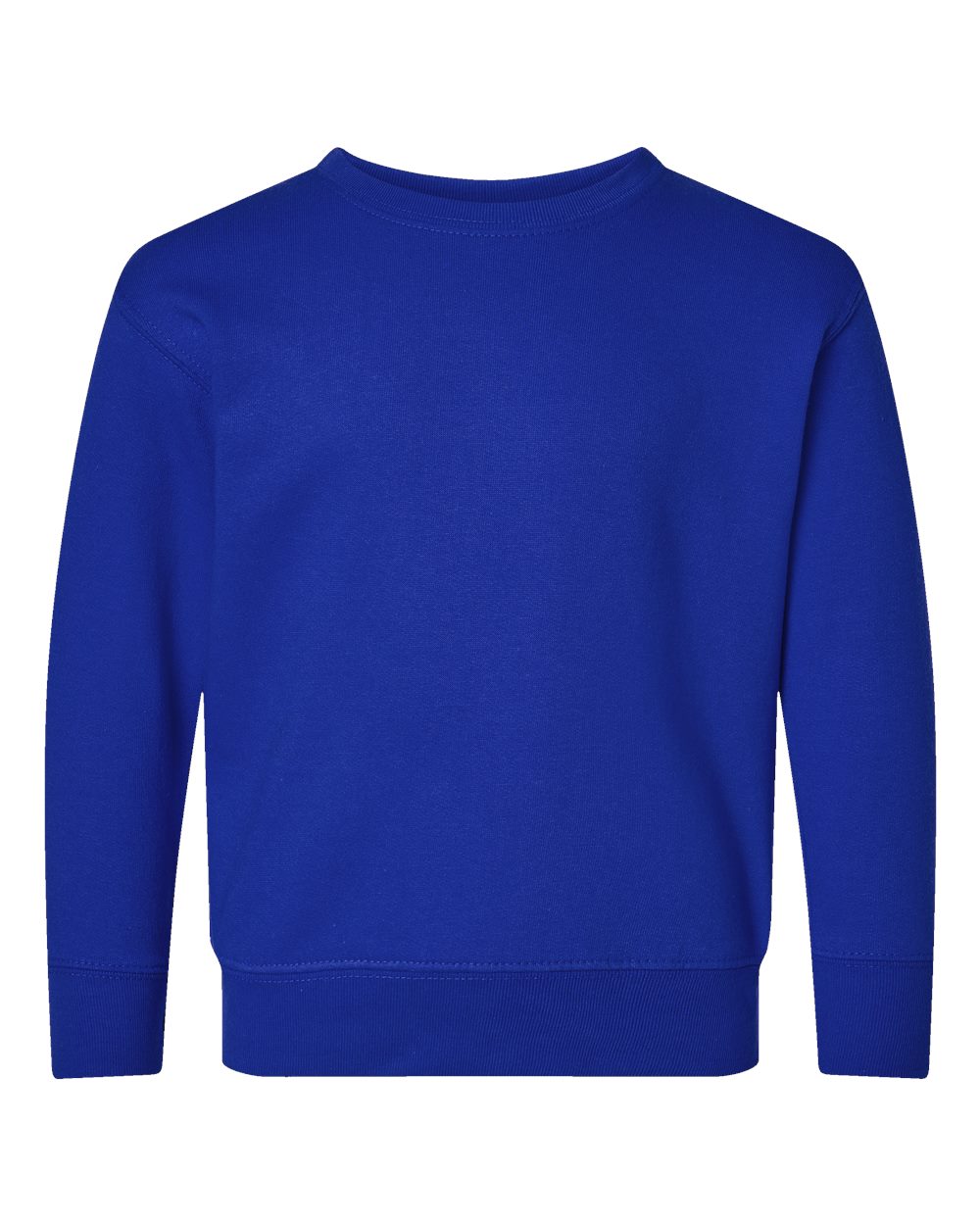 Front View of Royal Toddler Fleece Crewneck Sweatshirt - 3317