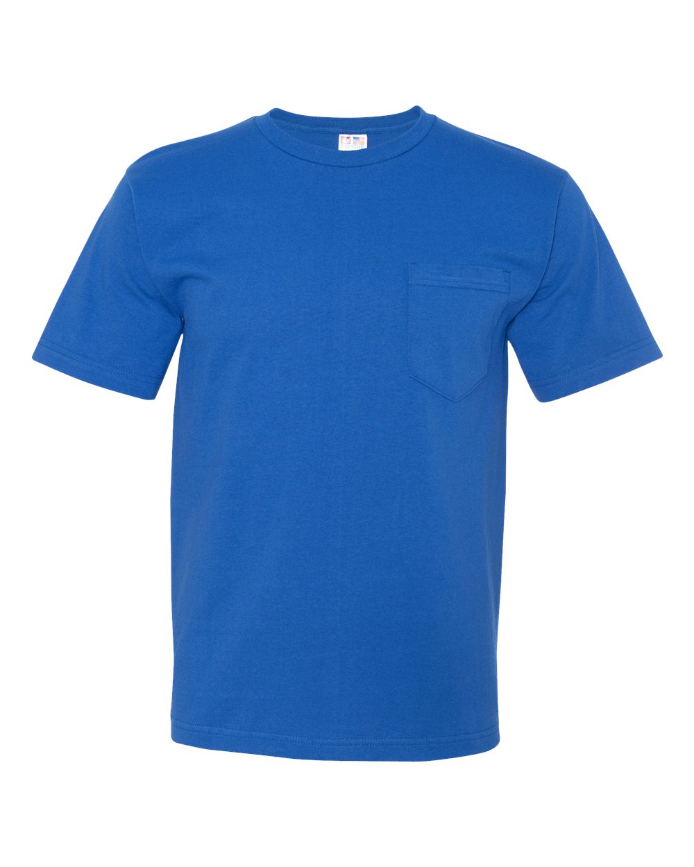 Front View of Royal USA-Made Midweight Pocket T-Shirt - 5070