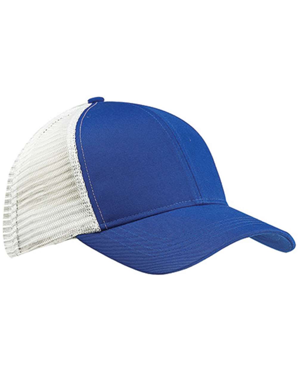 Front View of Royal/ White Eco Trucker Cap - EC7070