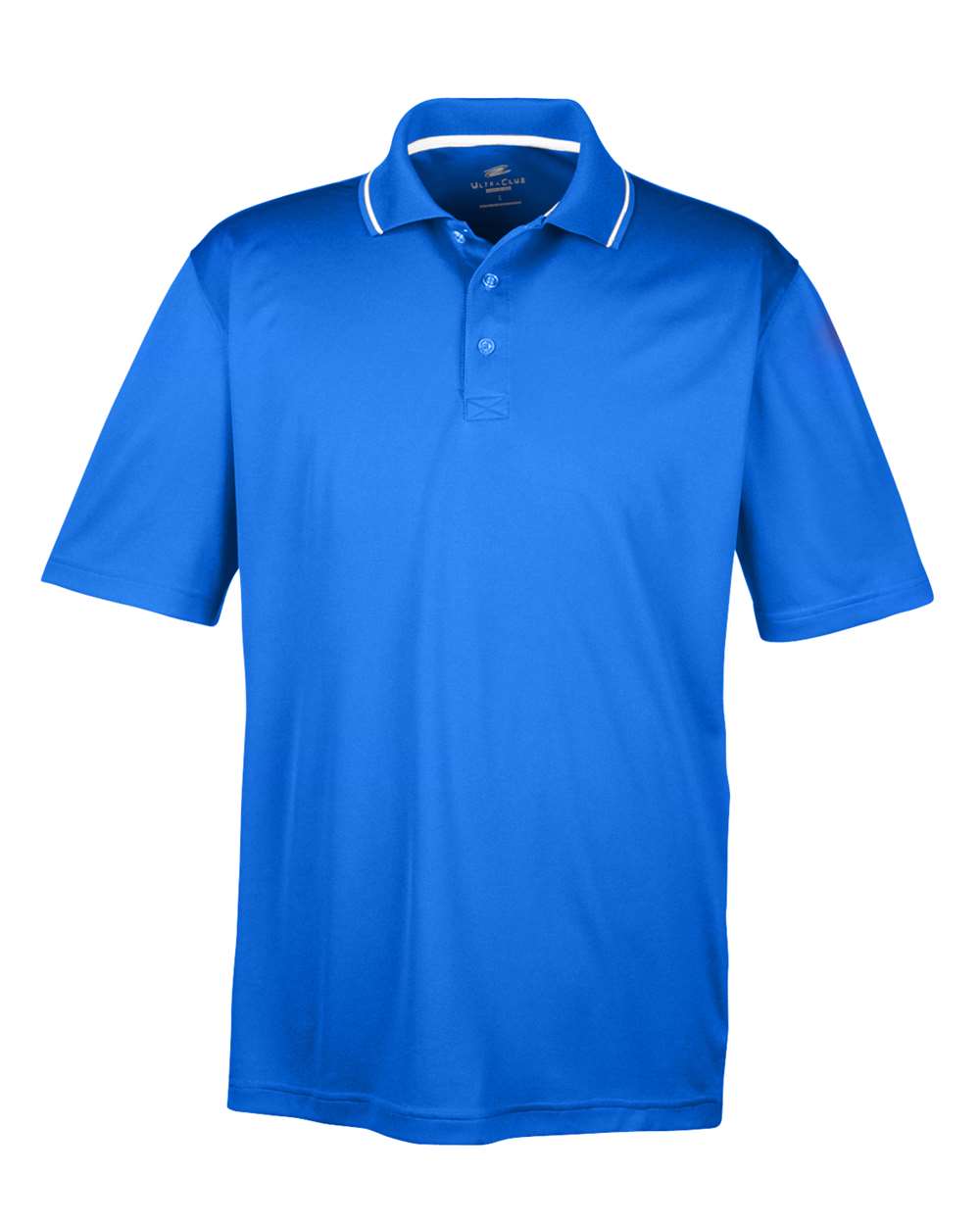 Front View of Royal/ White Men's Cool & Dry Sport Two-Tone Polo - 8406