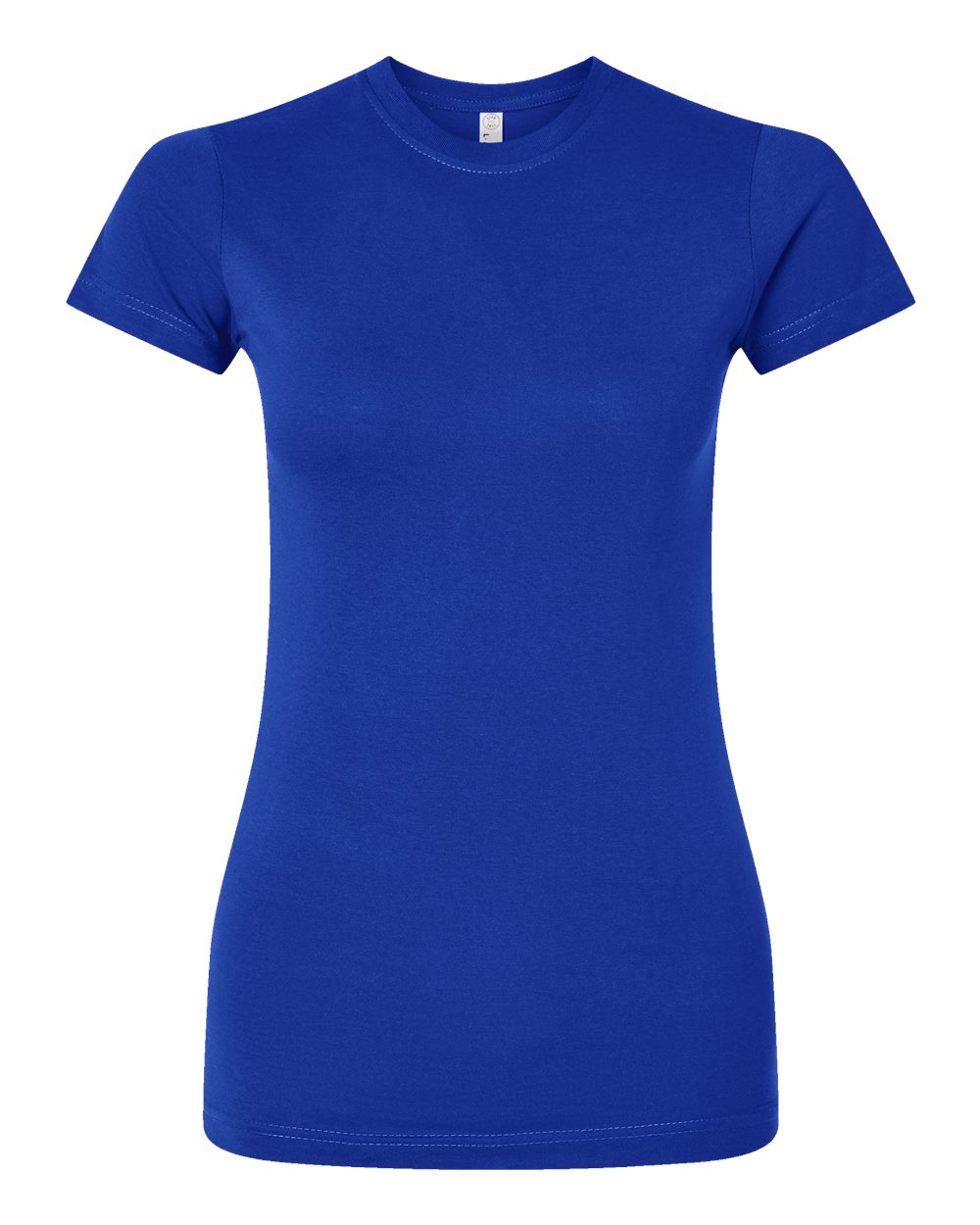 Front View of Royal Women's Fitted Fine Jersey Tee - 3616