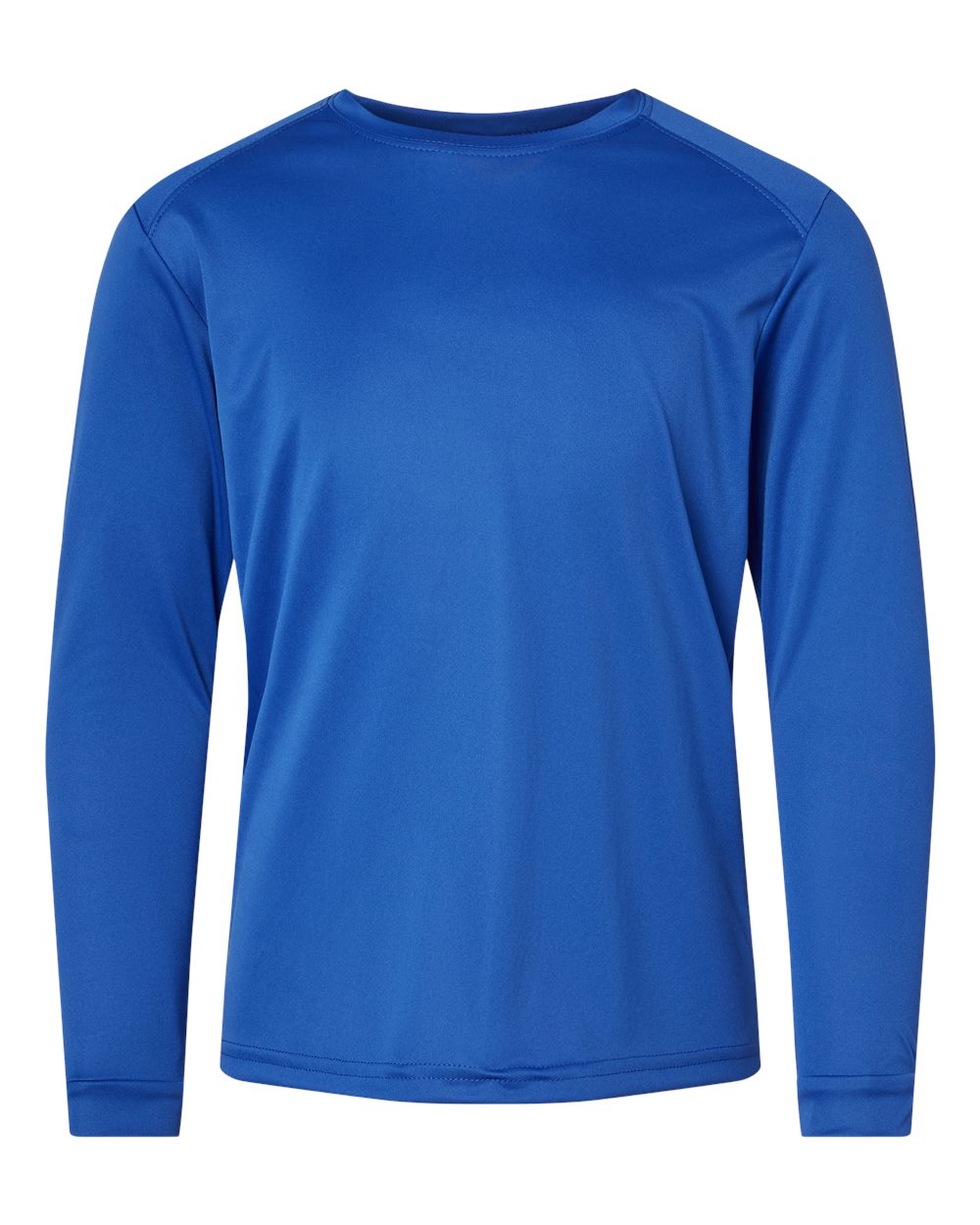 Front View of Royal Youth Long Islander Performance Long Sleeve T-Shirt - 218Y