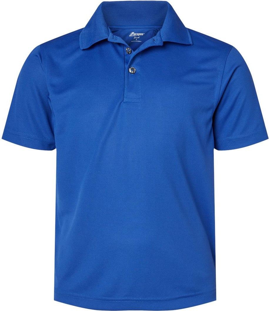 Front View of Royal Youth Saratoga Performance Mini Mesh Polo - 108Y