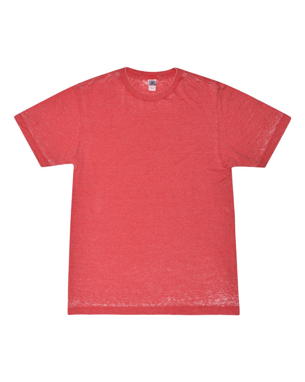 Front View of Ruby Acid Wash Burnout T-Shirt - 1350