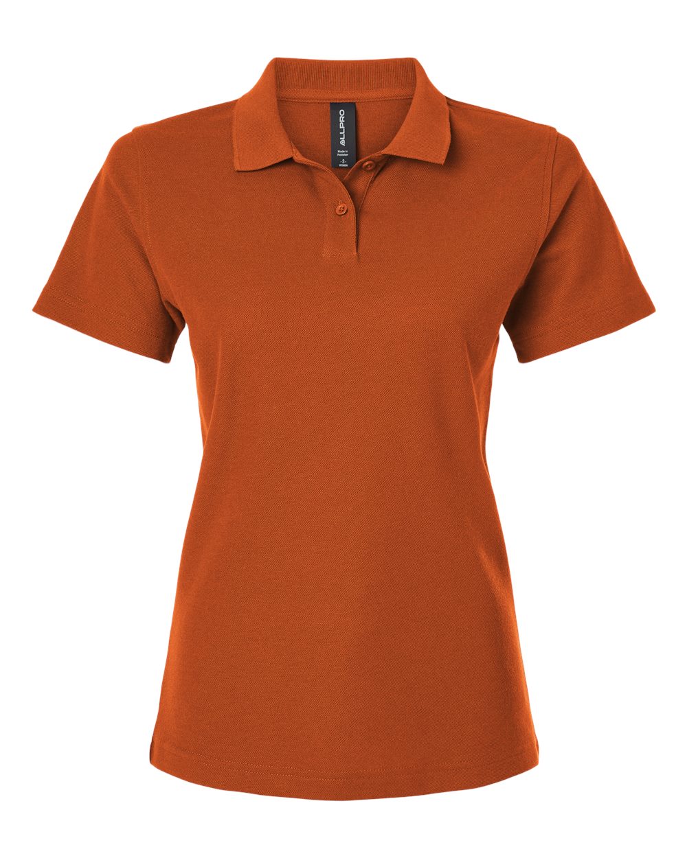Front View of Rust Women's Pique Polo - 62800L