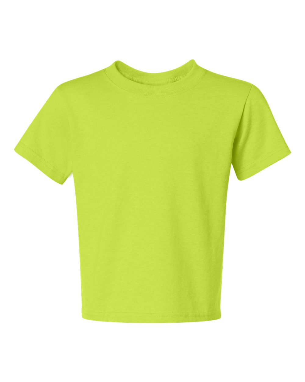 Front View of Safety Green Dri-Power® Youth 50/50 T-Shirt - 29BR