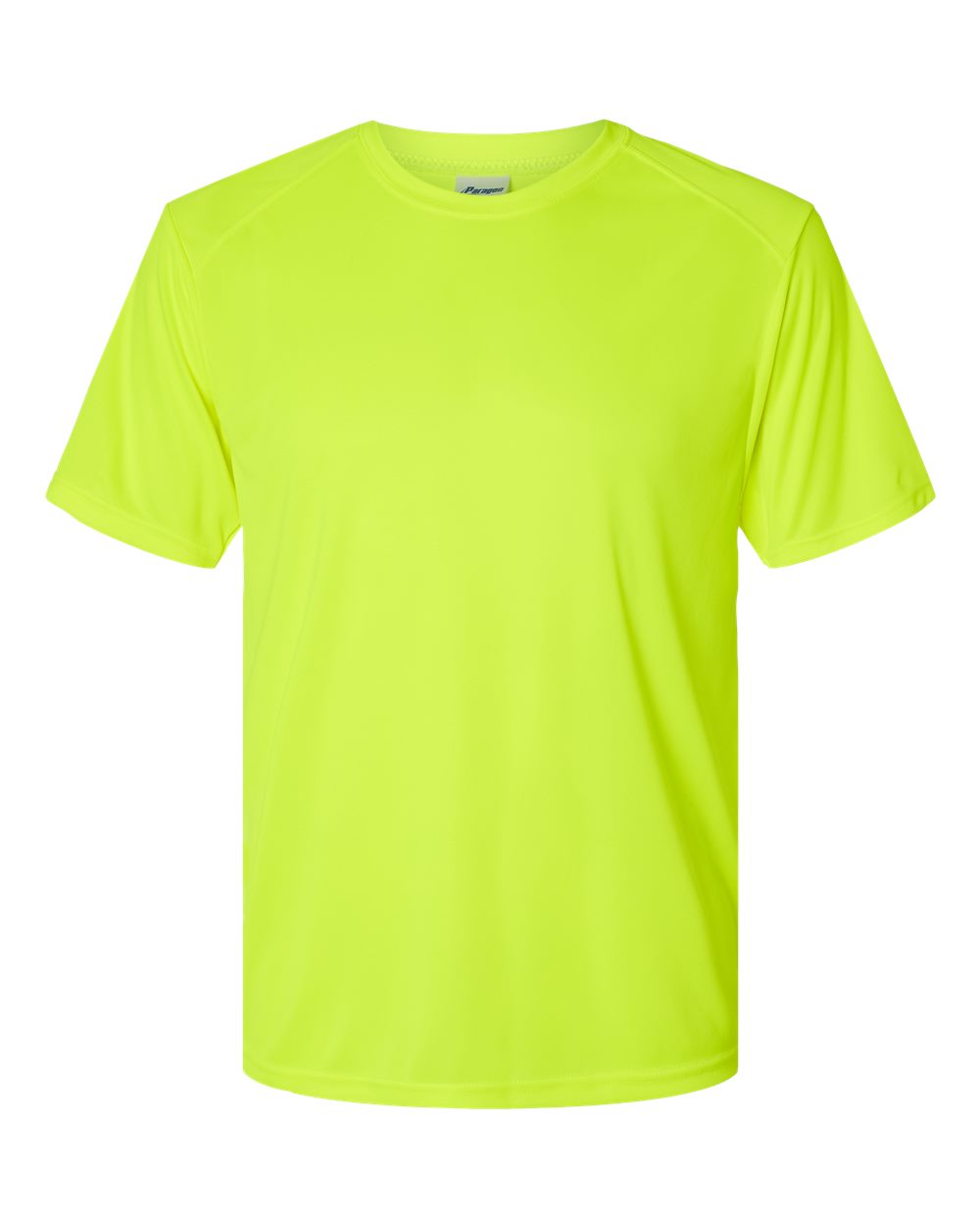 Front View of Safety Green Islander Performance T-Shirt - 200