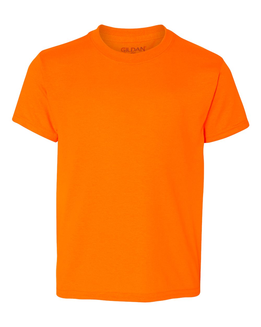 Front View of Safety Orange DryBlend® Youth T-Shirt - 8000B