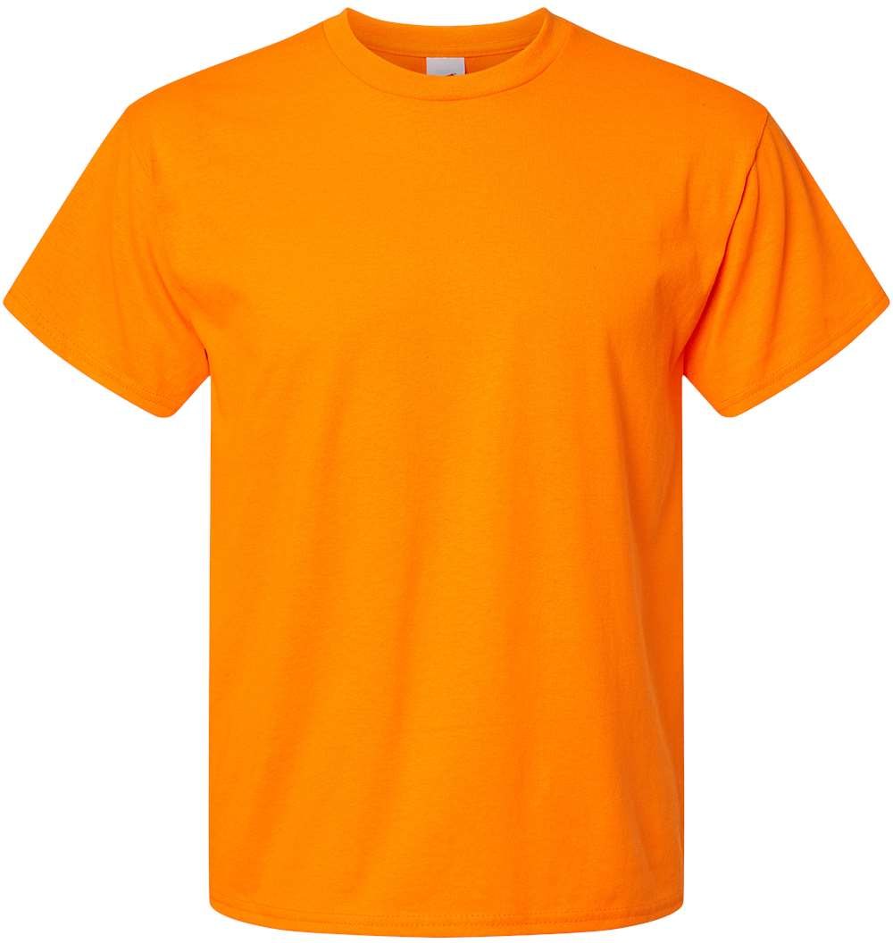Front View of Safety Orange Essential-T T-Shirt - 5280
