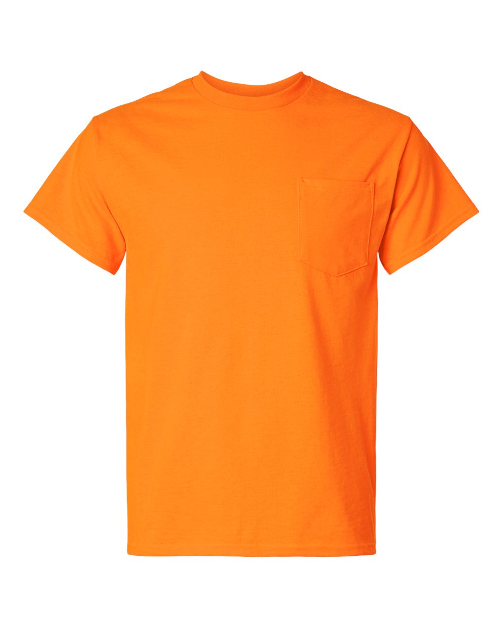 Front View of Safety Orange Ultra Cotton® Pocket T-Shirt - 2300
