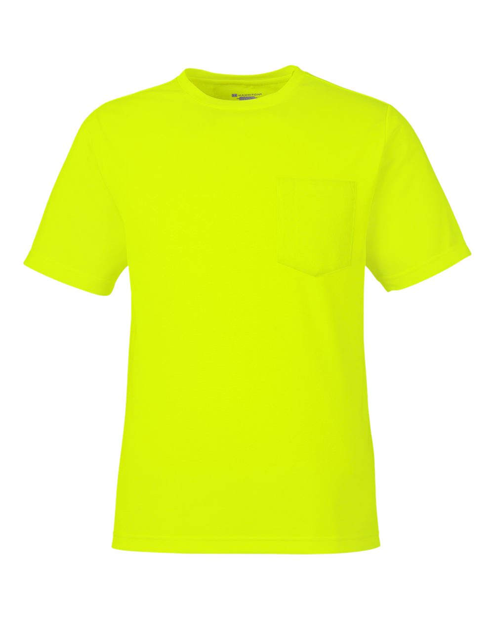 Front View of Safety Yellow Unisex Charge Snag and Soil Protect T-Shirt - M118