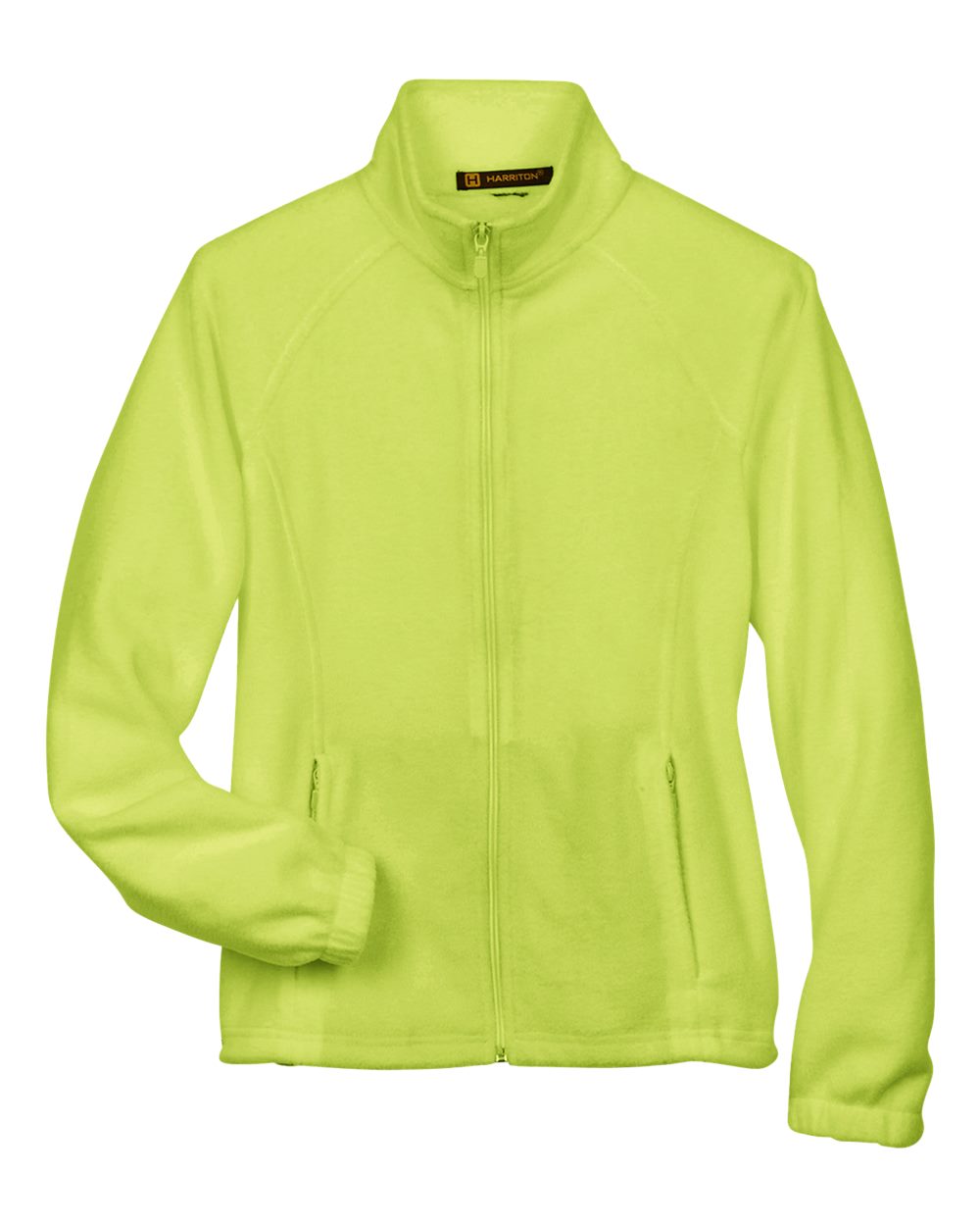 Front View of Safety Yellow Women's Full-Zip Fleece - M990W