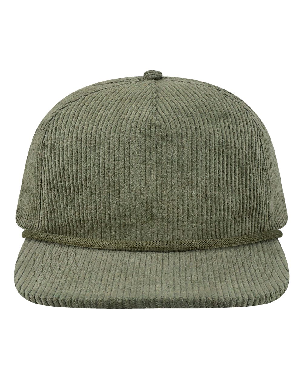 Front View of Sage Corduroy Unstructured with Rope Cap - WILSON