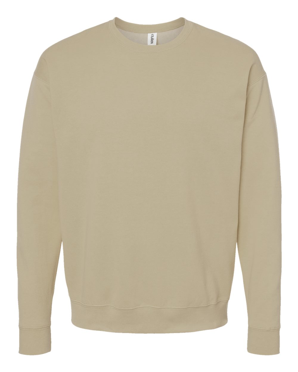 Front View of Sand Fleece Crewneck Sweatshirt - 340