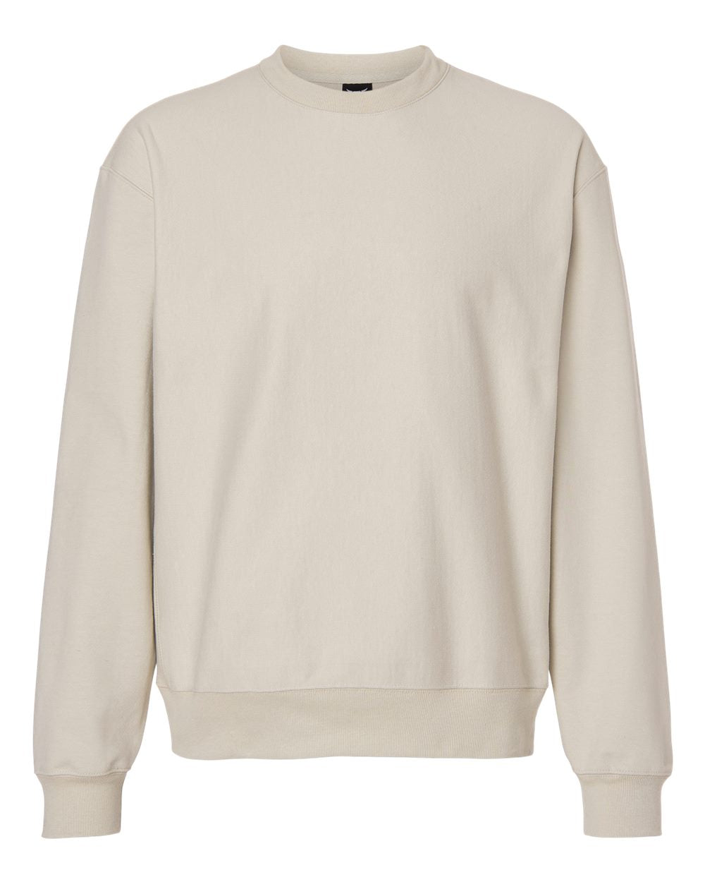 Front View of Sand Men's Beefy® Sweats Premium Heavyweight Crewneck Sweatshirt - OG600
