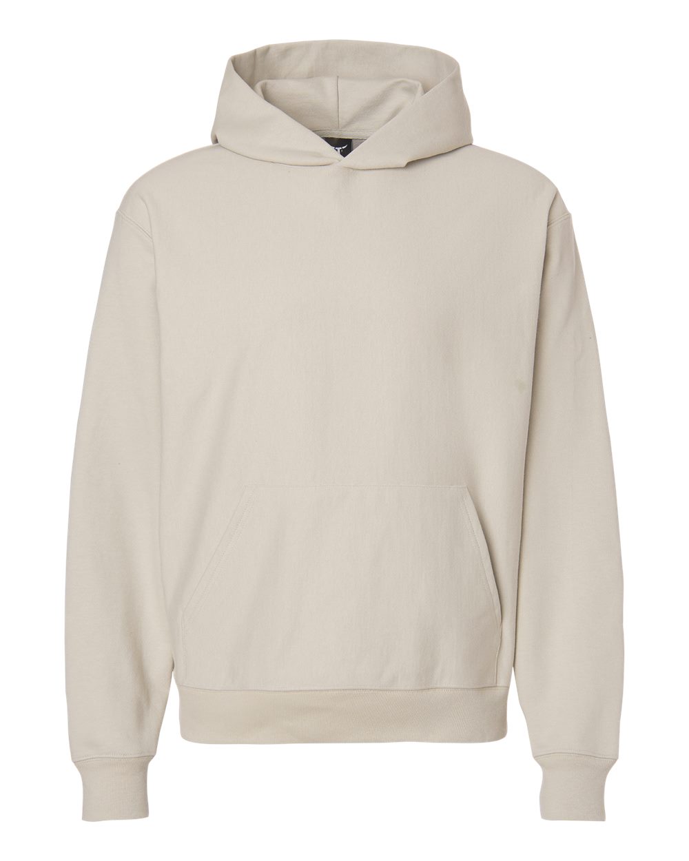 Front View of Sand Men's Beefy® Sweats Premium Heavyweight Hooded Sweatshirt - OG700