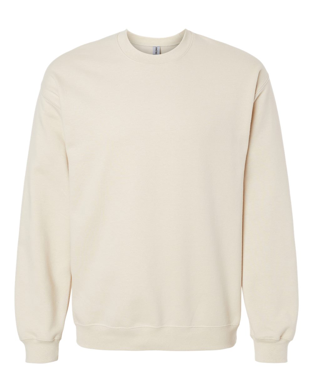 Front View of Sand Softstyle® Midweight Crewneck Sweatshirt - SF000
