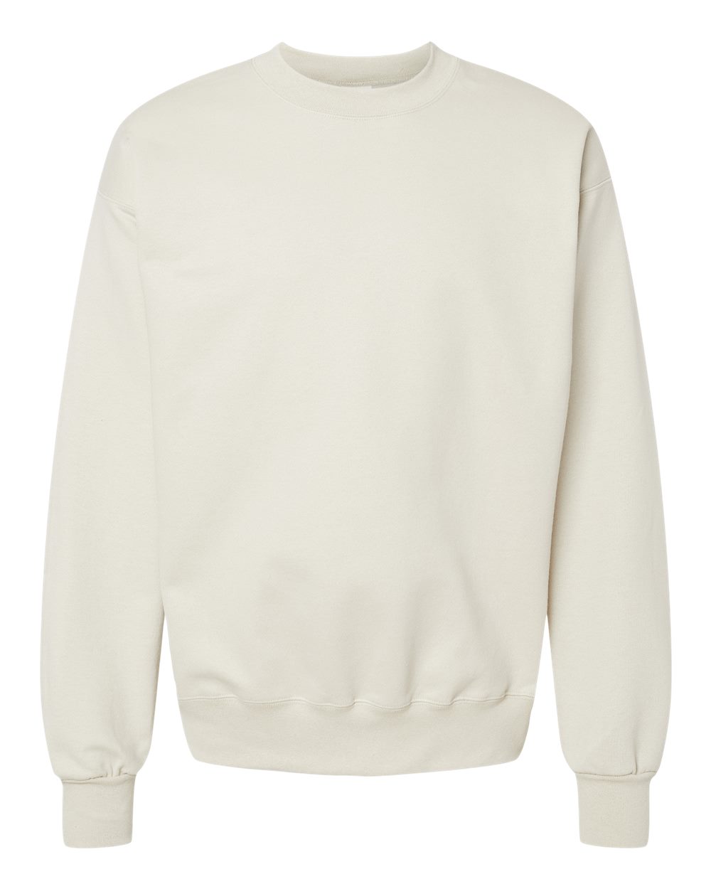 Front View of Sand Ultimate Cotton® Crewneck Sweatshirt - F260