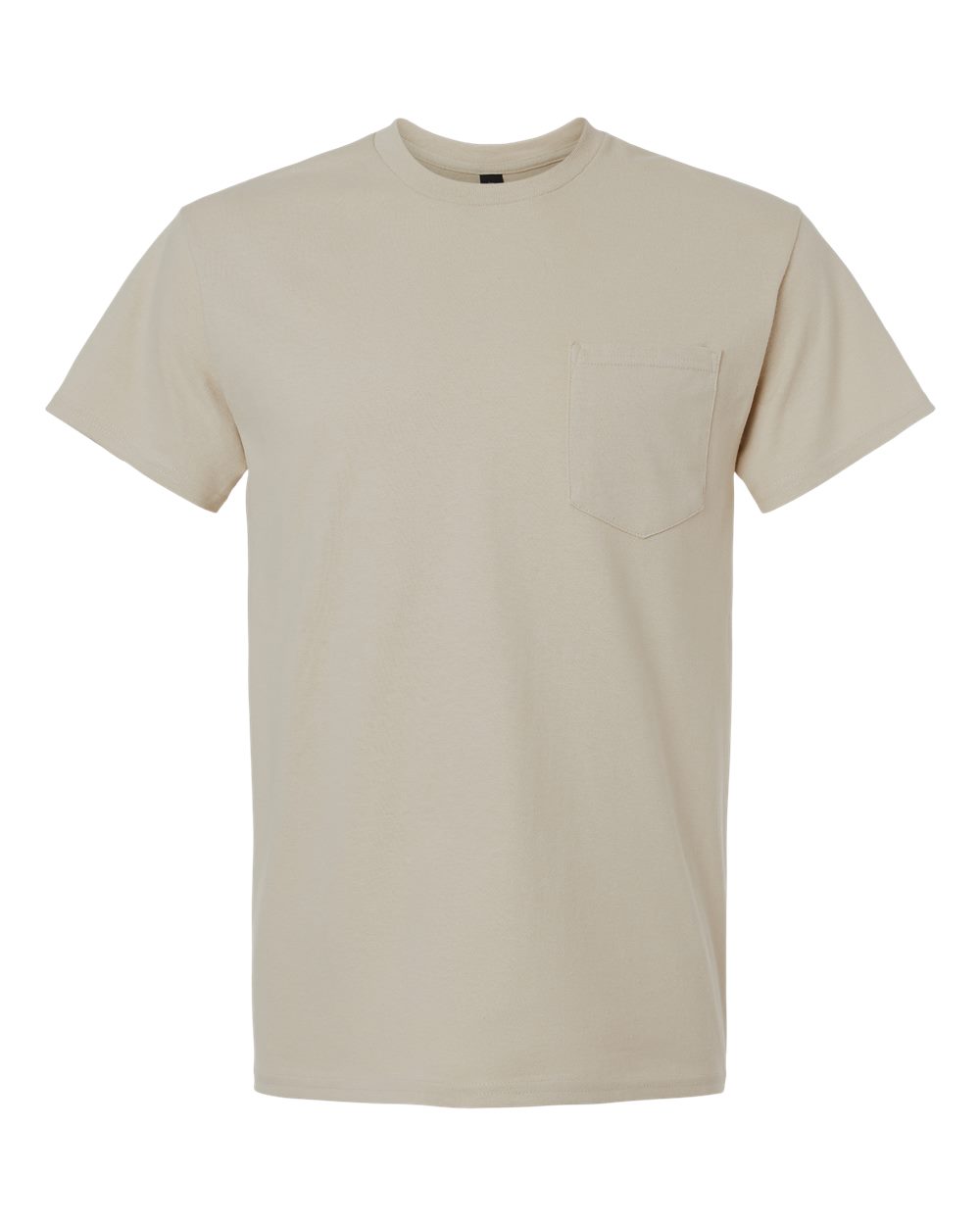 Front View of Sand Ultra Cotton® Pocket T-Shirt - 2300