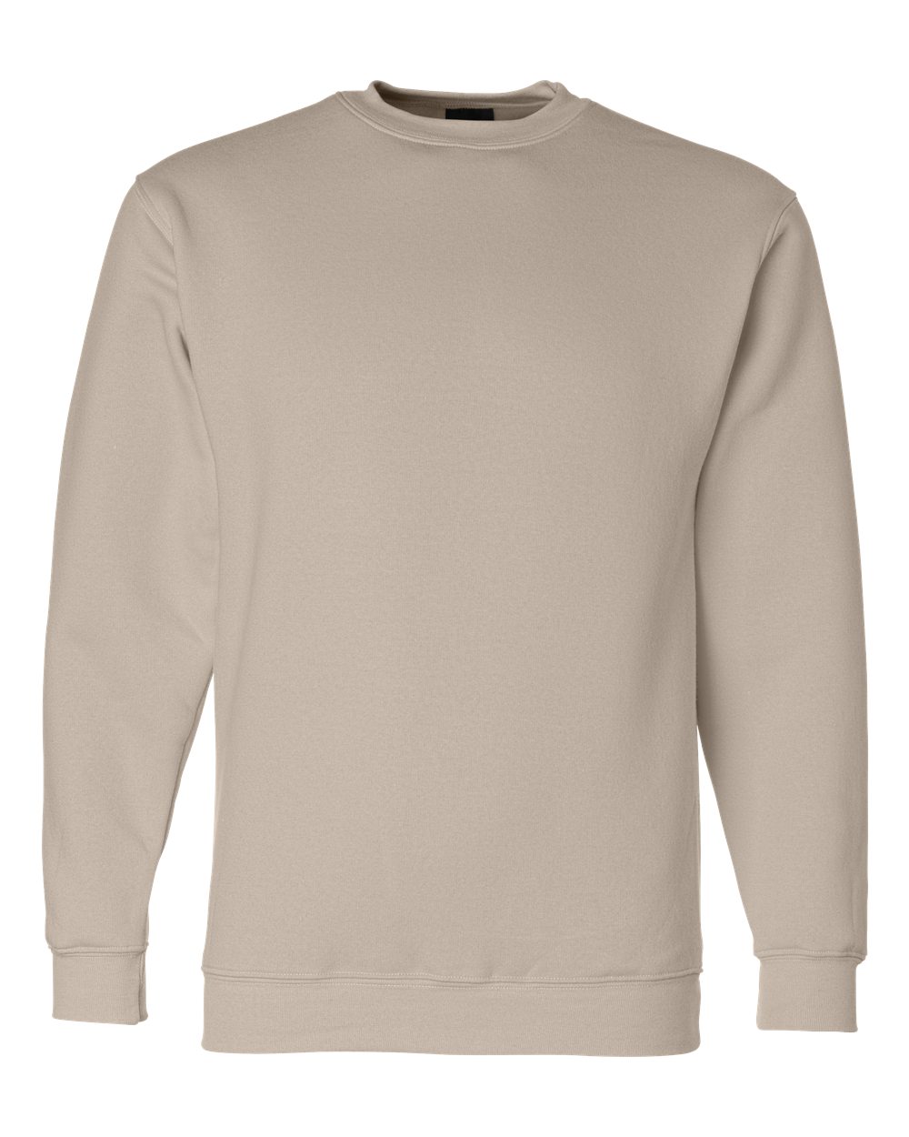 Front View of Sand USA-Made Crewneck Sweatshirt - 1102