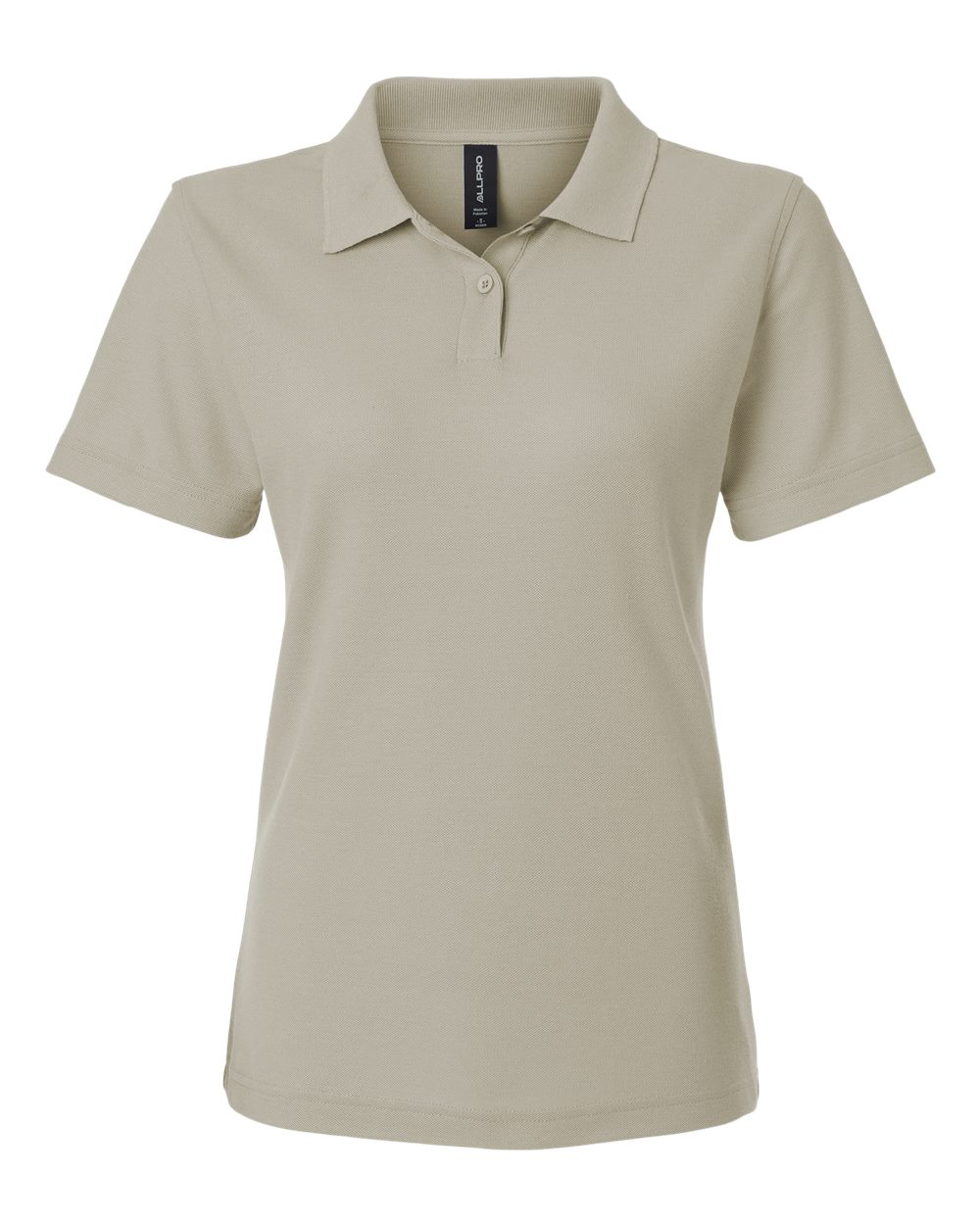 Front View of Sand Women's Pique Polo - 62800L
