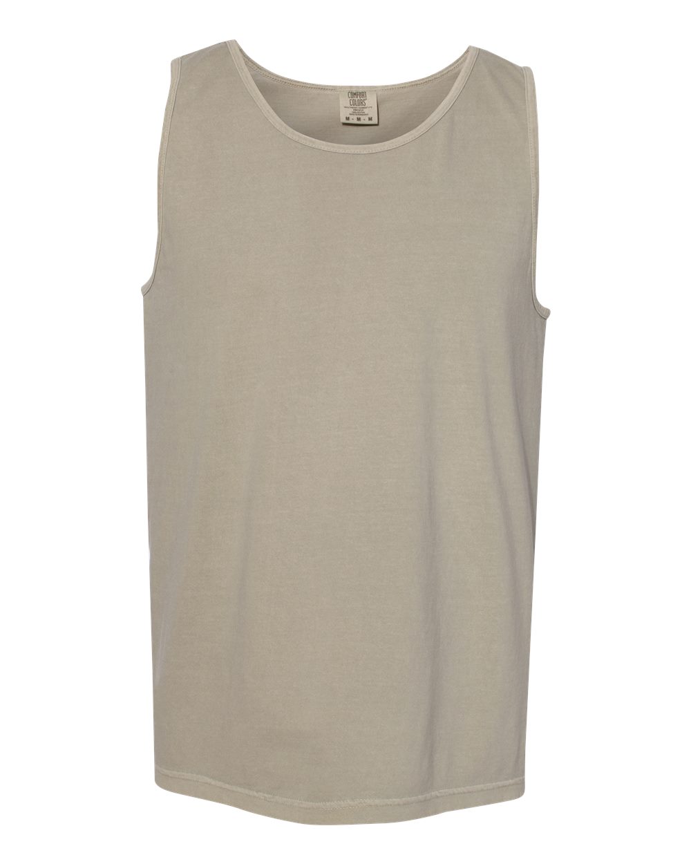 Front View of Sandstone Garment-Dyed Heavyweight Tank Top - 9360