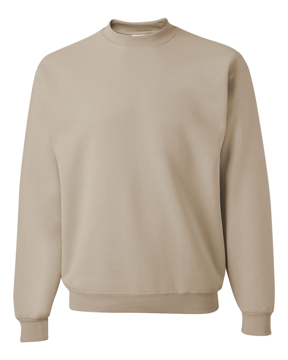 Front View of Sandstone NuBlend® Crewneck Sweatshirt - 562MR