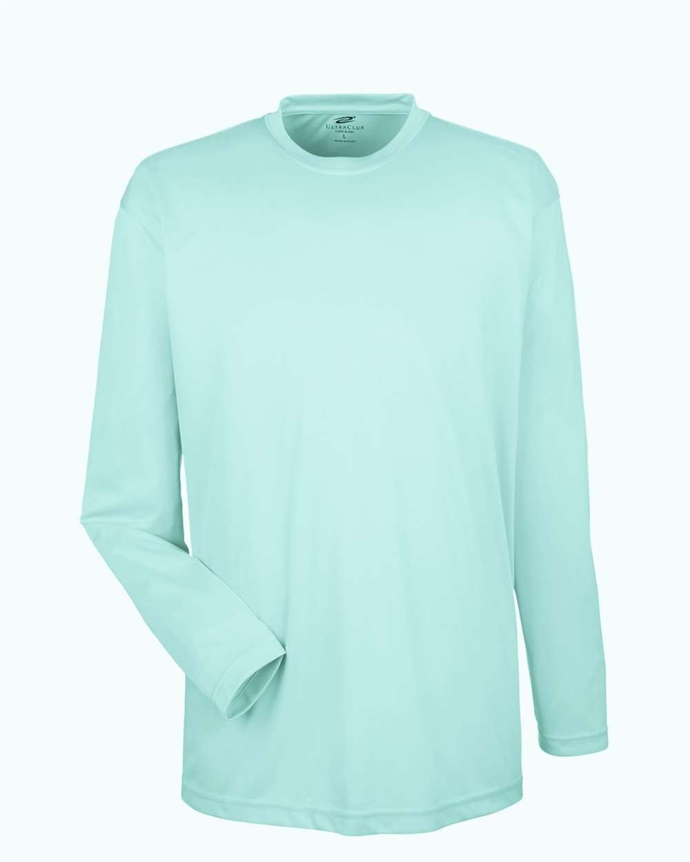 Front View of Sea Frost Men's Cool & Dry Sport Long Sleeve Performance Interlock T-Shirt - 8422