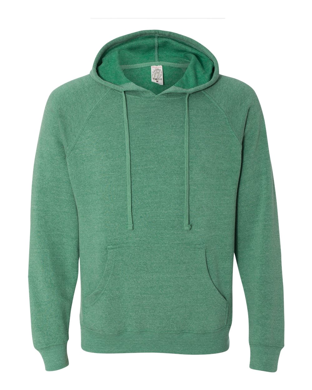 Front View of Sea Green Special Blend Raglan Hooded Sweatshirt - PRM33SBP