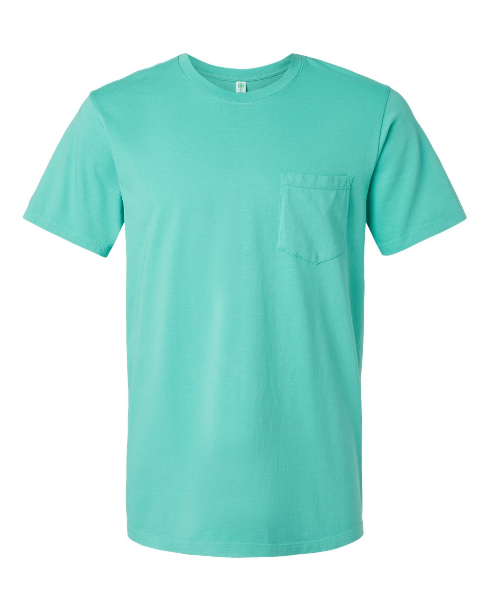 Front View of Seafoam Classic Pocket T-Shirt - 210