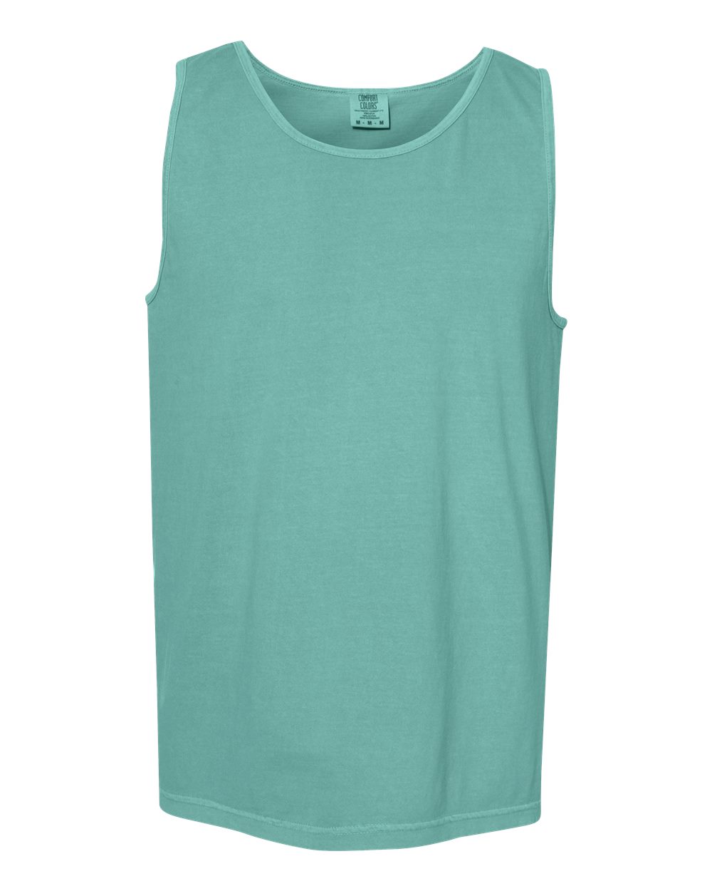 Front View of Seafoam Garment-Dyed Heavyweight Tank Top - 9360