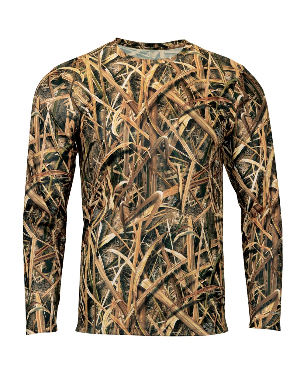 Shadow Grass Oxford Performance Camo Print Long Sleeve T-Shirt - 237