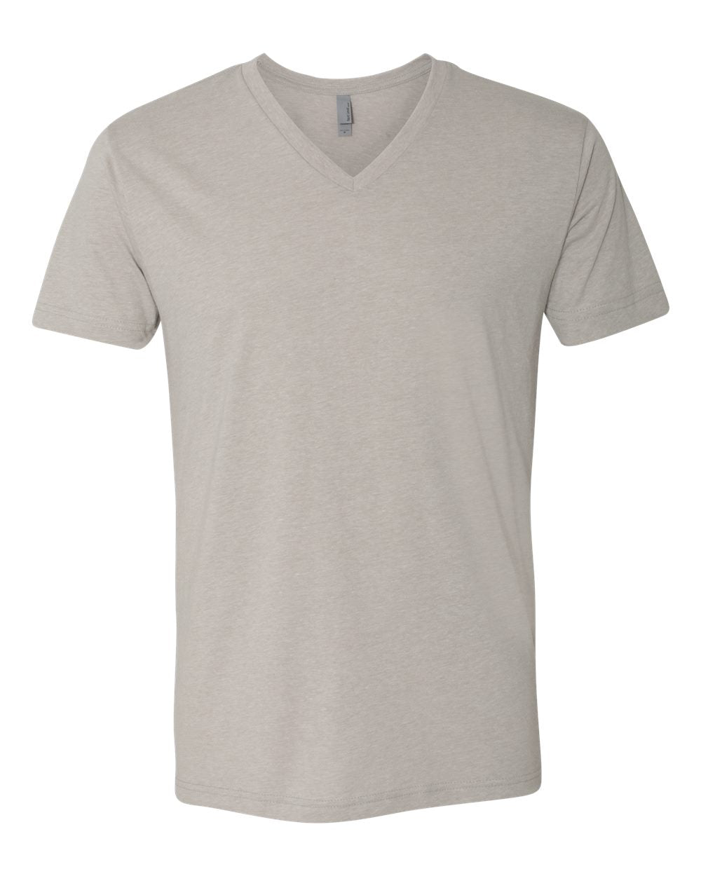 Front View of Silk CVC V-Neck T-Shirt - 6240