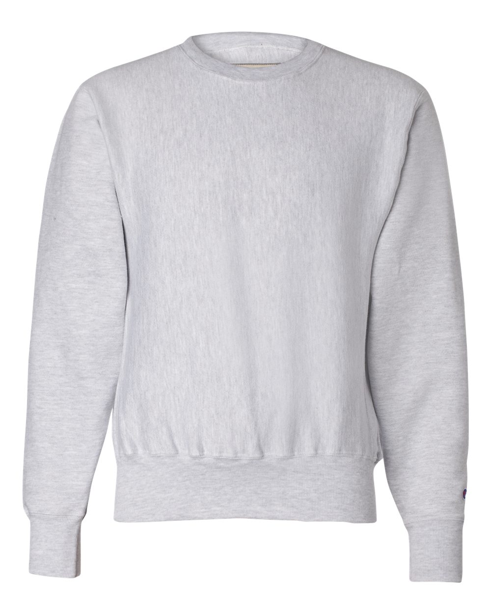Front View of Silver Grey Reverse Weave® Crewneck Sweatshirt - S149
