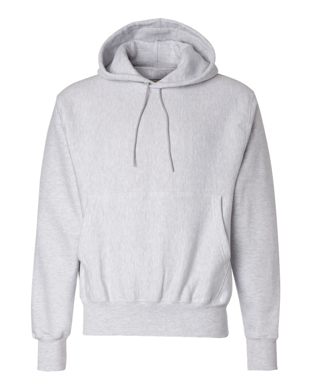 Front View of Silver Grey Reverse Weave® Hooded Sweatshirt - S101